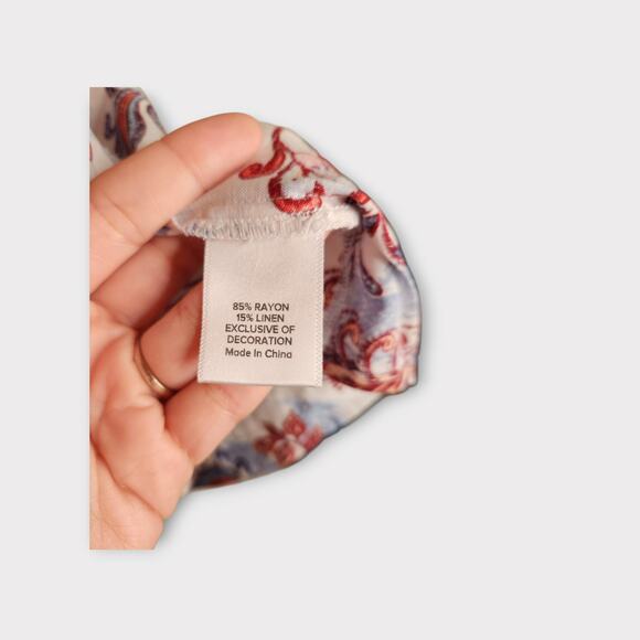 Evereve Womens Penny Floral Print Linen Blend Kimono M/L Lightweight Layer - Picture 5 of 9